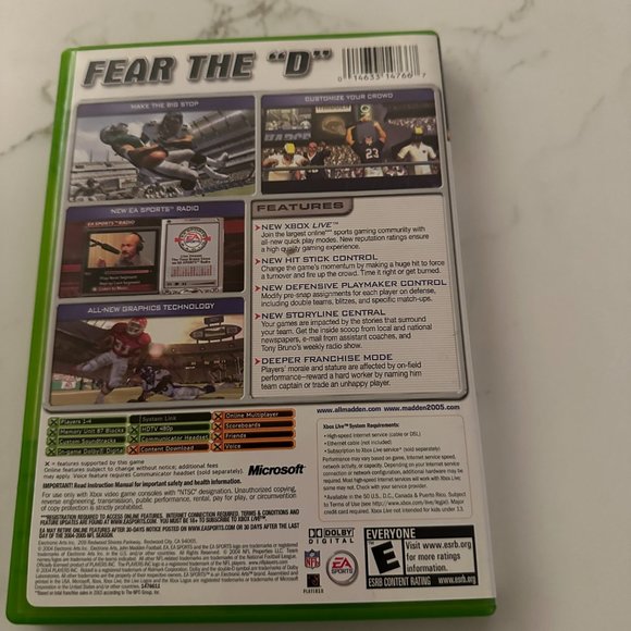 XBox EA Sports Madden NFL 2005 - Picture 2 of 3